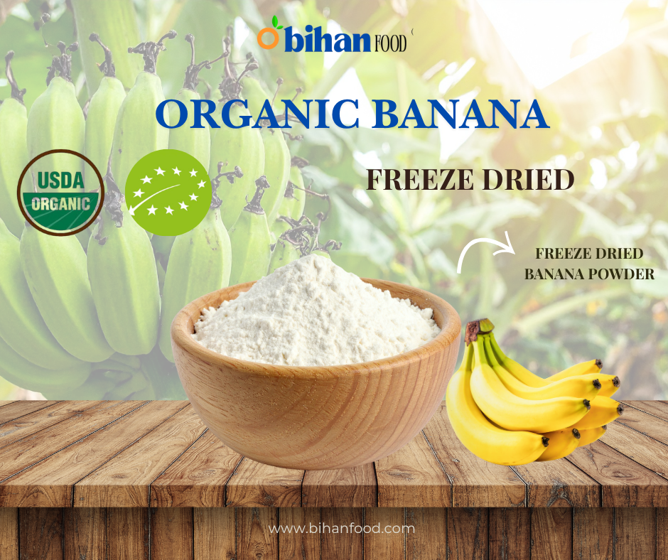 freeze dried organic banana powder